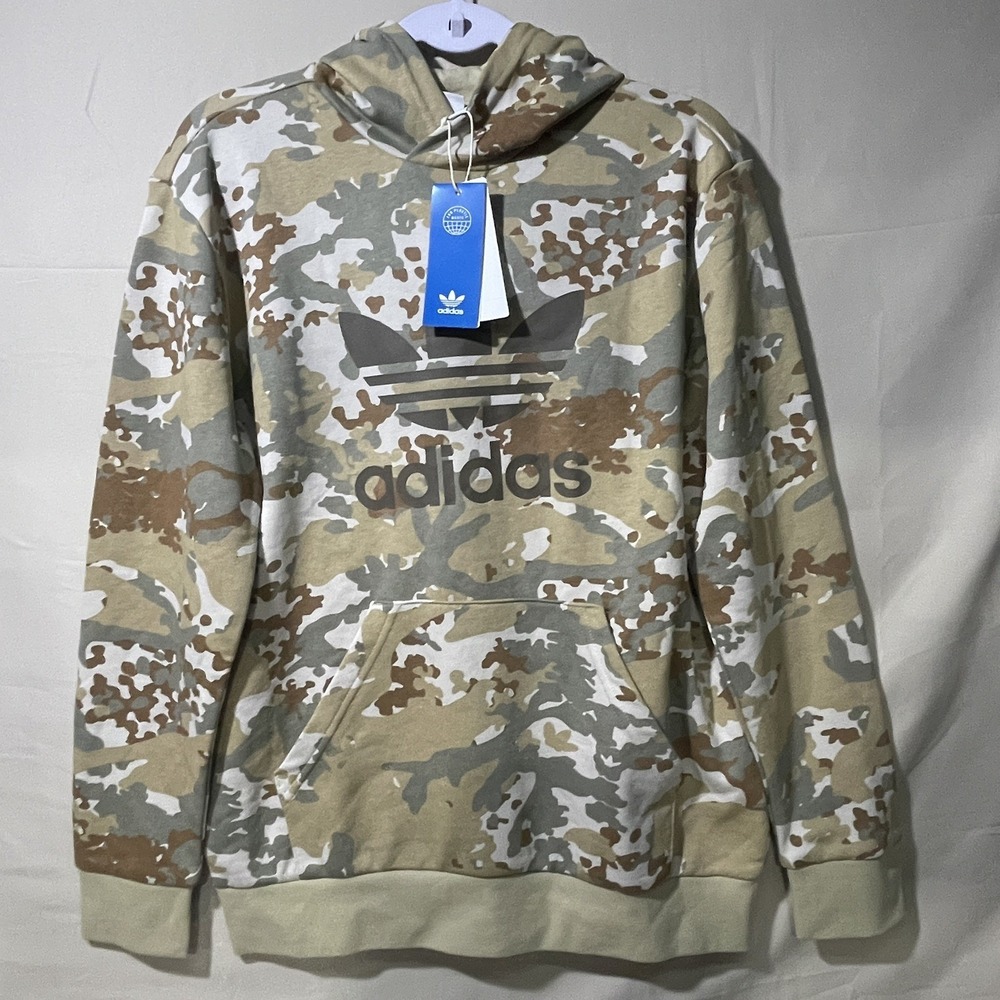 Adidas Originals Trefoil Camouflage Hoodie Mens Large 3 Stripes Street Wear
